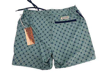 $89 FAIR HARBOR Men’s Sextant Swim Trunk Lined Shorts-Blue Moroccan-Size: 36W