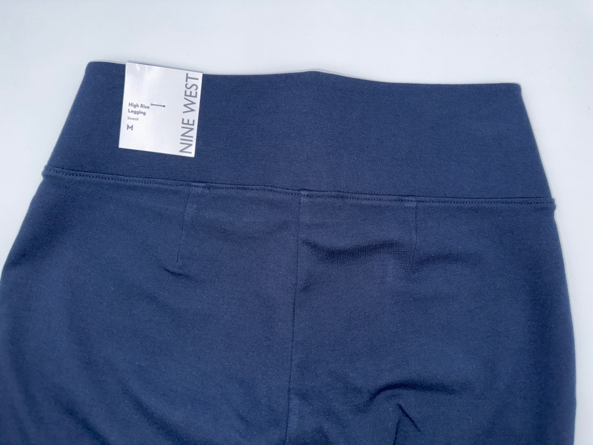 Nine West Seamed Ponte Leggings - Sky Captain Navy - Medium - New With Tags