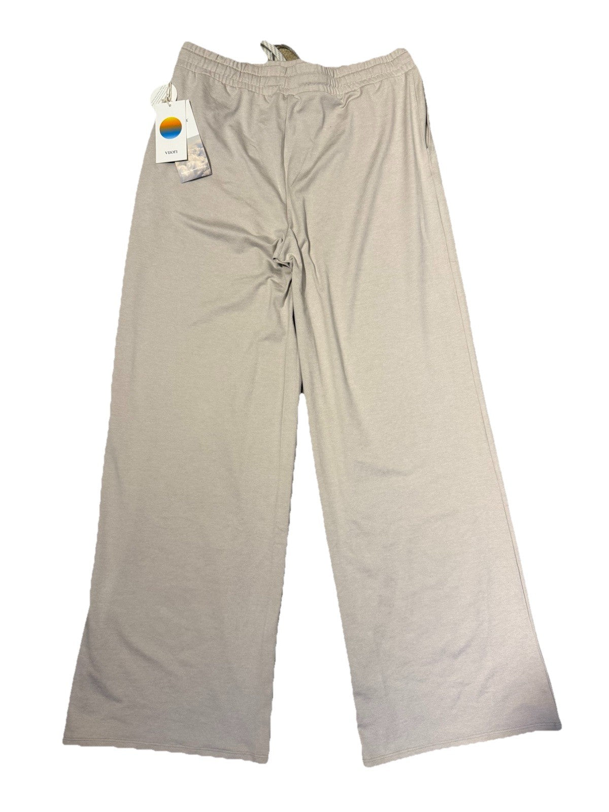 $108 VUORI Women’s Halo Essential Wide Leg Soft Pant- Ecru Heather-Large-New Tag