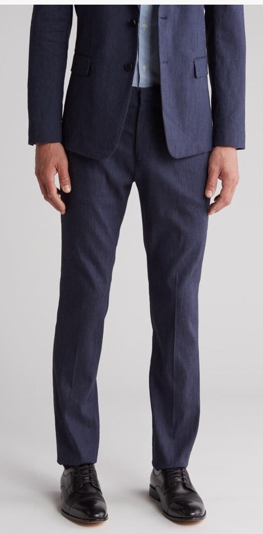 $295 Theory Men’s Jake City Linen Blend Dress Pants-Navy-Size: 28W 34L- New Tags