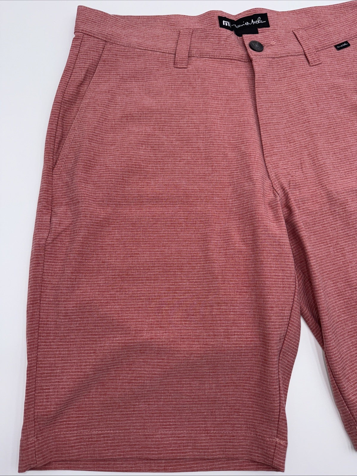 $94 Travis Mathew Men’s Sand Harbor Golf Shorts-Heather Garnet Rose- 34W-New Tag