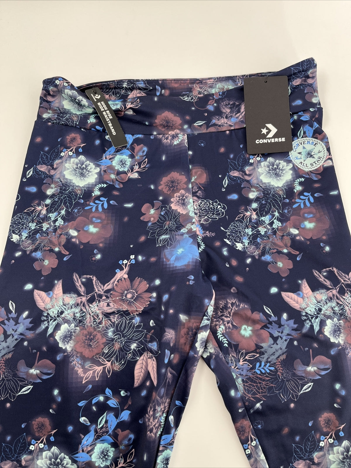 Converse Girls' Printed High Rise Leggings - Multi Floral - Girls XLarge-New $30