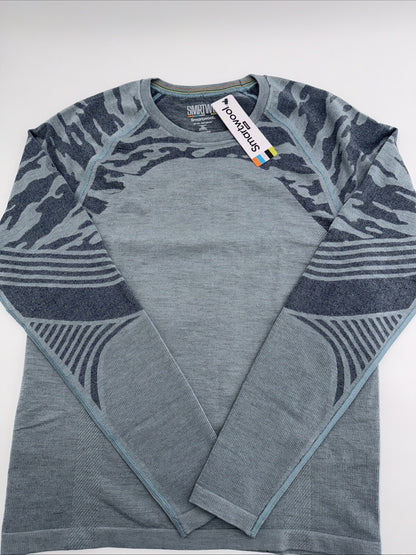$110 Smartwool Men's Base Layer Intraknit Active Crew-Lead Grey-Medium -NEW