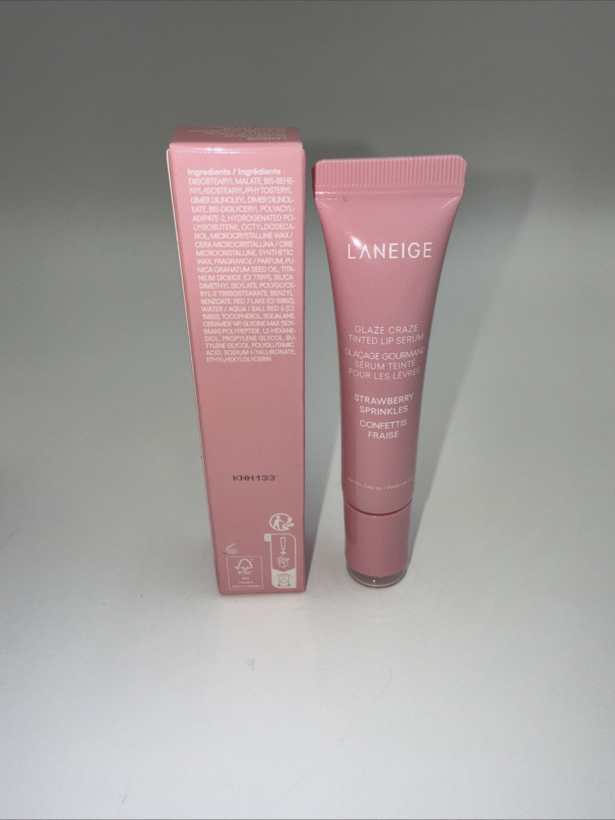 LANEIGE Glaze Craze Tinted Lip Serum Strawberry Sprinkles 0.42 oz / 12 g NIB