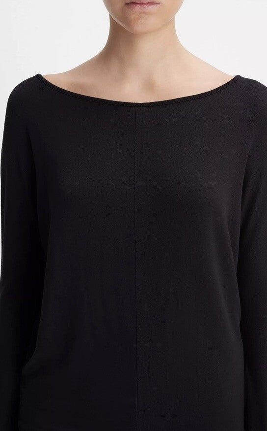 Vince Draped Wide Neck Top- Black- XSmall- NWT- Retail $165