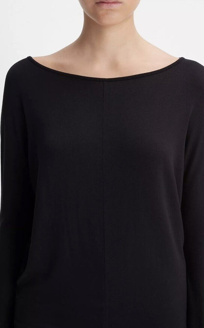 Vince Draped Wide Neck Top- Black- XSmall- NWT- Retail $165