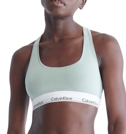 Calvin Klein Women's Modern Cotton Unlined Bralette F3785- Sage Meadow- Medium