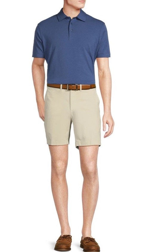 $65 MSRP Cremieux Men’s Soho Tapered Fit 7” Shorts- Stone- Size: 30W  New Tags