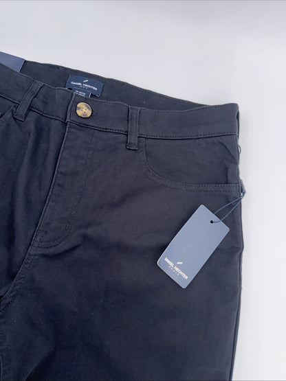 $99 Daniel Hechter Straight Fit Chino 5 Pocket Pants Jeans-Black- 32W 30L-New