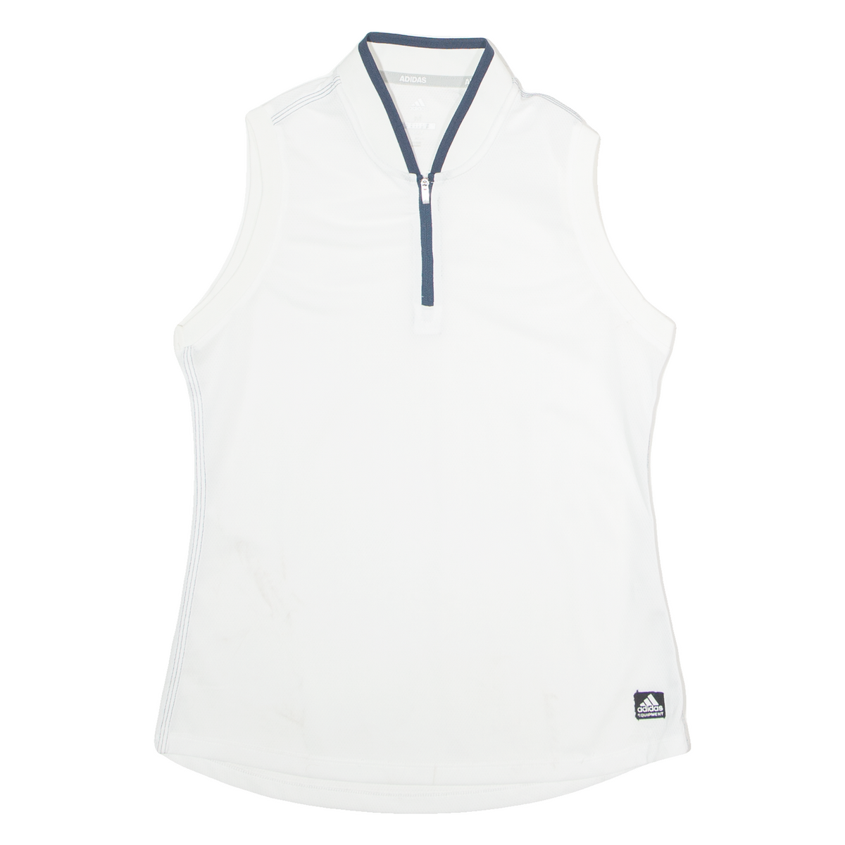$50 Adidas Golf Women’s Jersey Sleeveless 1/4 Zip Top - White - Medium - New