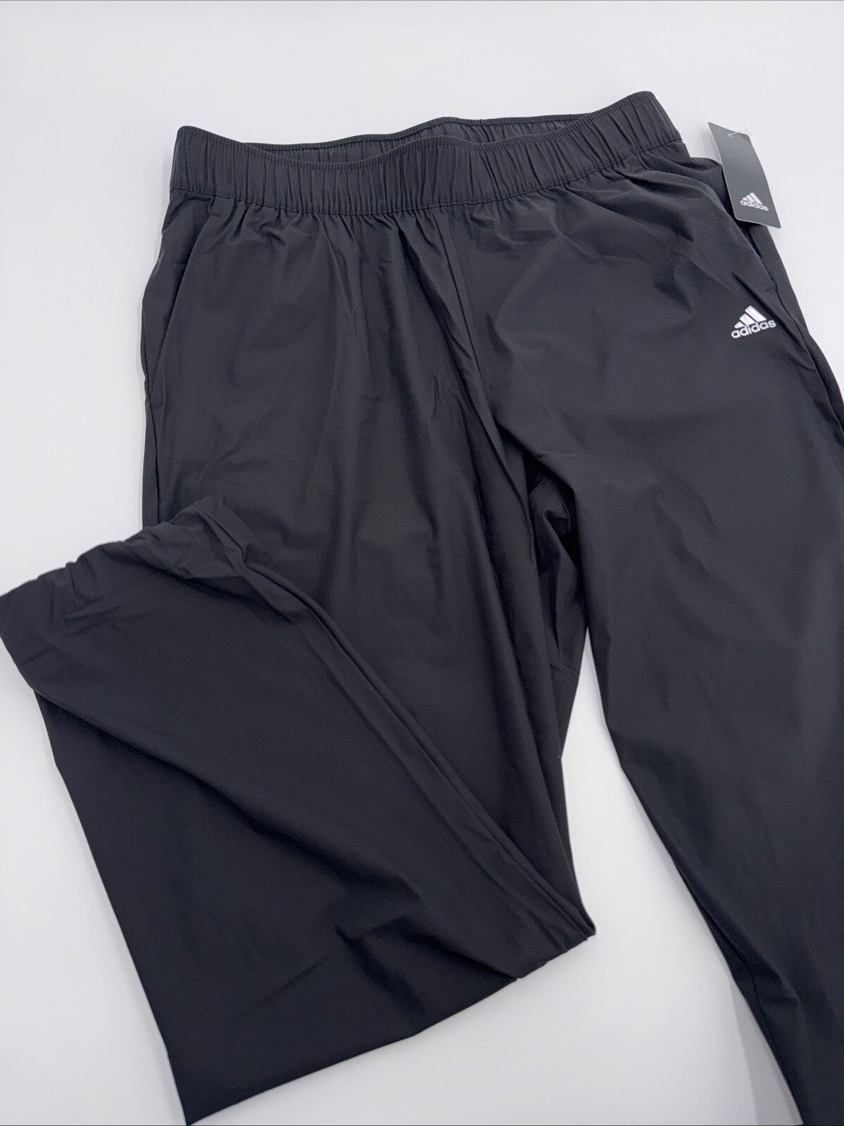 $70 Adidas Women’s Essential Comfy Woven Joggers Pants- Black- Medium- New Tag