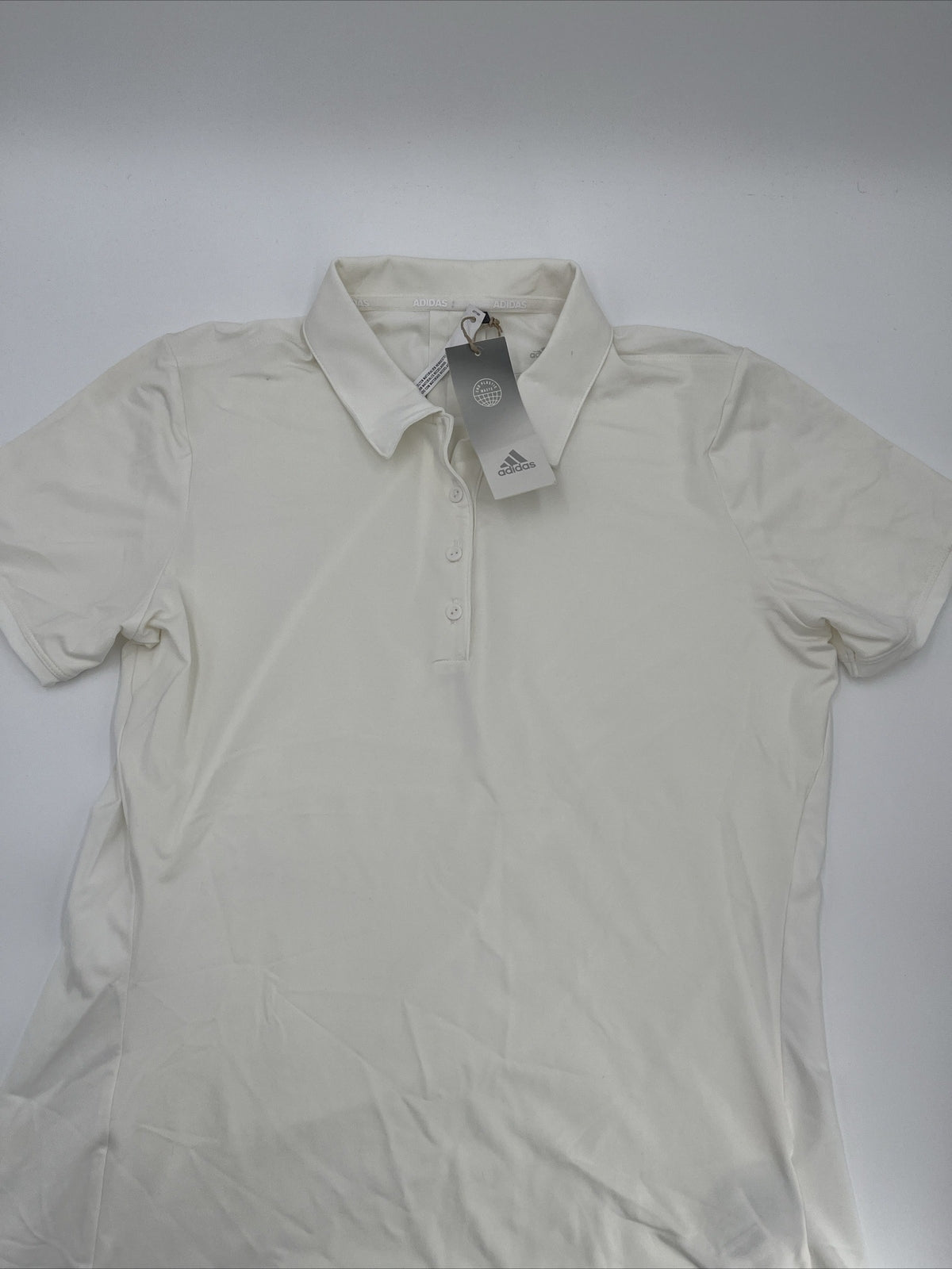 $60 Adidas Women’s Ultimate 365 Solid Golf Polo Shirt- White - Medium-New Tags