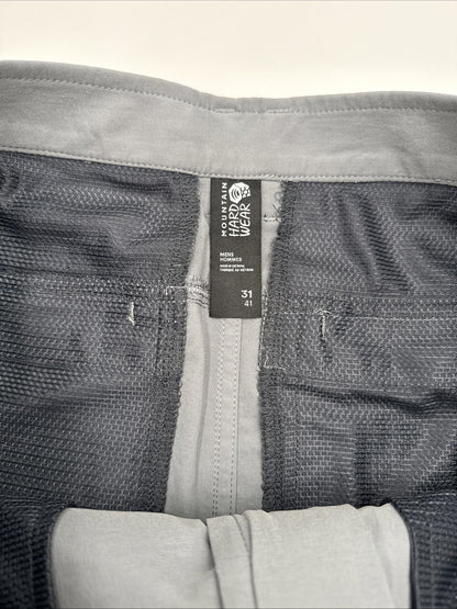 $75 Mountain Hardwear Men’s Basin Trek Shorts- Foil Grey - 31W-NEW w/ Tag