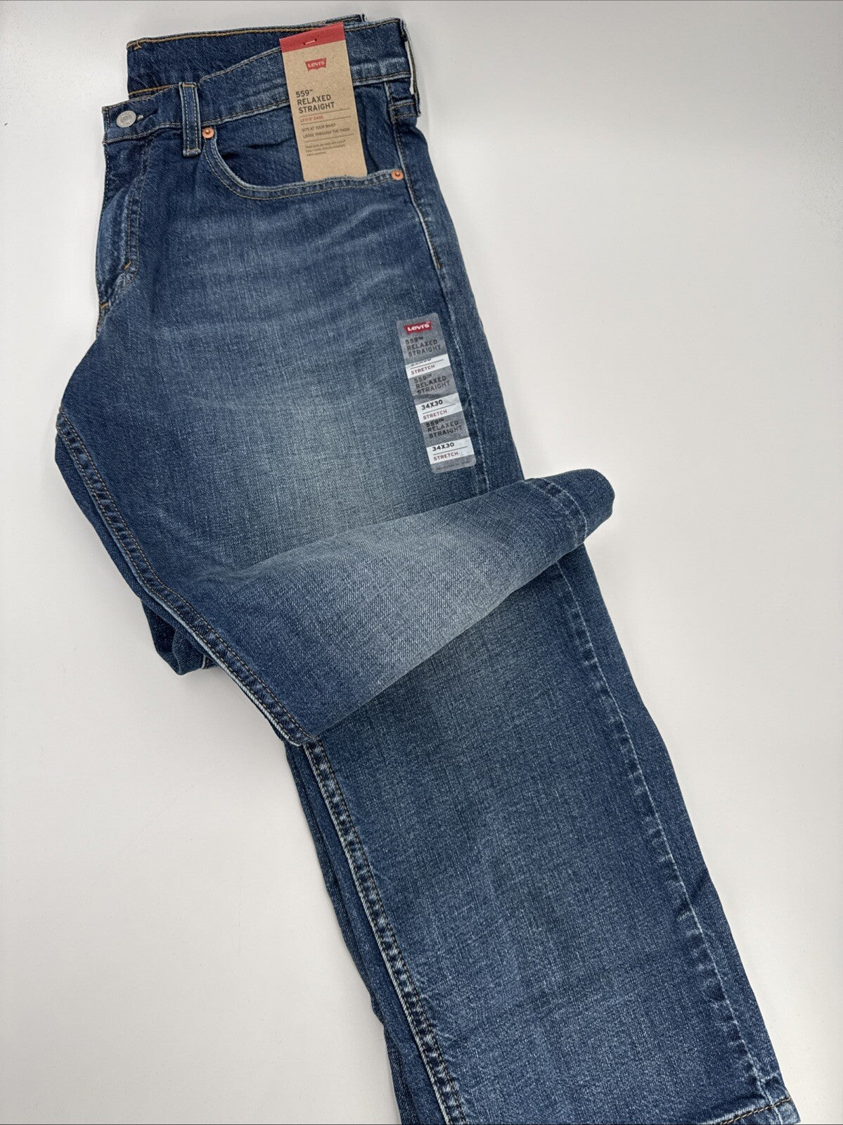 $69.50 Levi's Men's 559 Relaxed Straight Jeans - Mystery Man Blue - 34W 30L -NEW