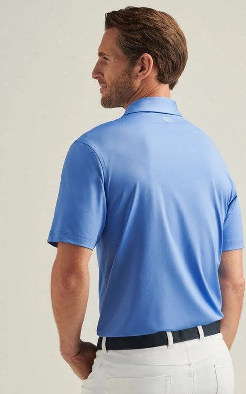 $100 Peter Millar Men’s Golf Jersey Polo Shirt -Maritime Blue - Large -New Tags