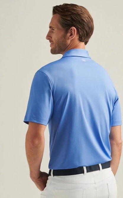 $100 Peter Millar Men’s Golf Jersey Polo Shirt -Maritime Blue - Large -New Tags