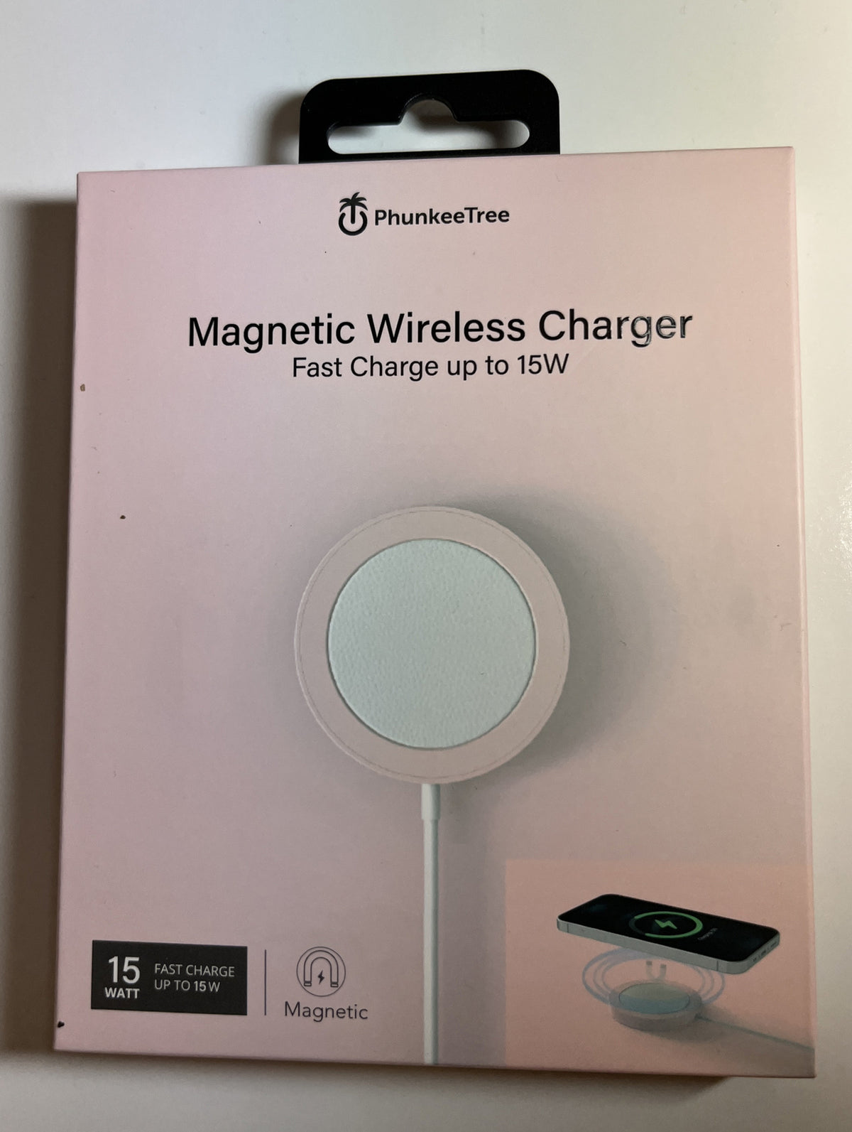 Phunkee Tree Magnatic Charger Super Fast Change 15W -Pink- Apple,Samsung,Any Qi