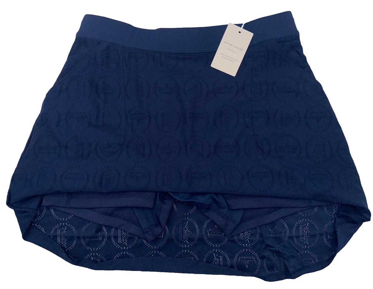 $140 Peter Millar Women’s Golf Skort -LF24EB22 -  Navy - Medium - New with tag