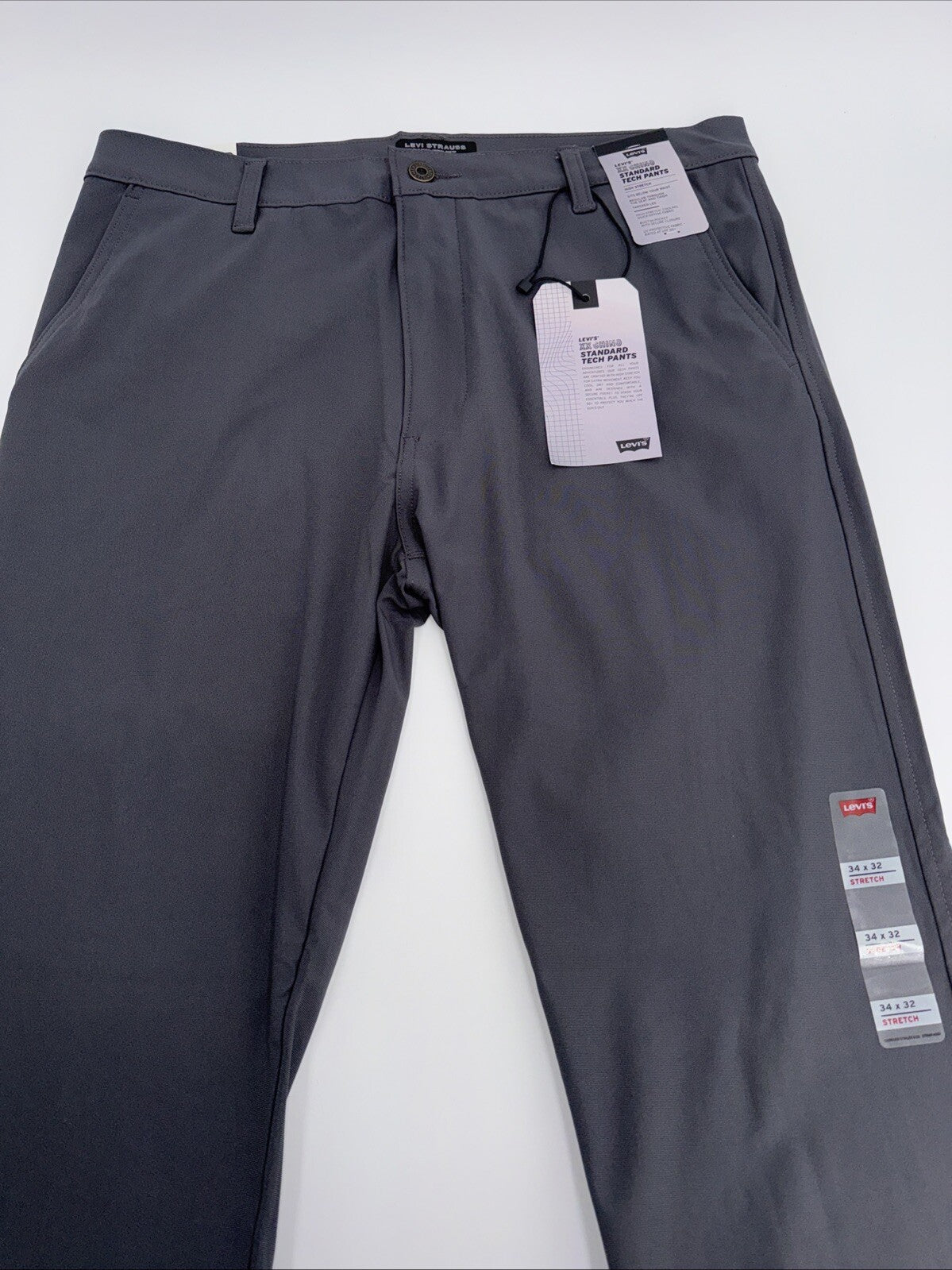 $69 Levi’s Men’s XX Chino Standard Tech Pants- Charred Grey- 34W x 32L- New Tags