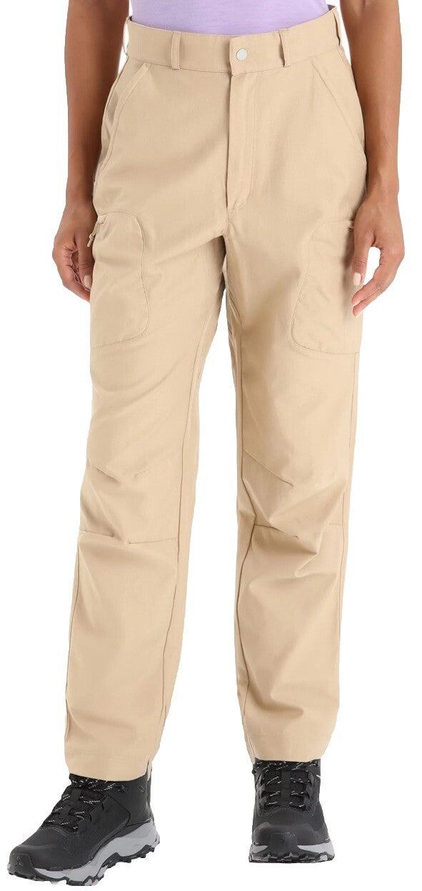 $240 Icebreaker Women’s Hike Pants Cargo Zip- Sand- Size 30w