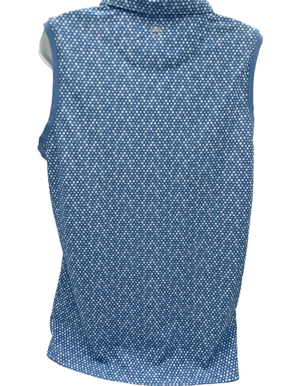 $85 Peter Millar Women's Short Sleeve Polo Shirt - Blue - XLarge - New