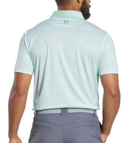 $78 FootJoy Men’s Golf Checker Jaquard Polo Shirt- Pistachio- Size Large-New