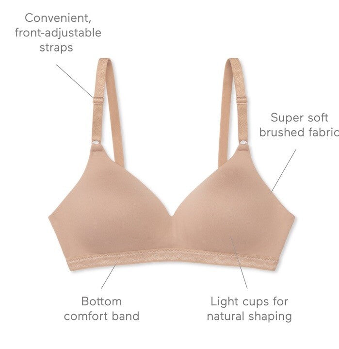 Warners Women’s Cloud 9 Super Soft Wireless Lightly Lined Bra 1269- Black - 36D