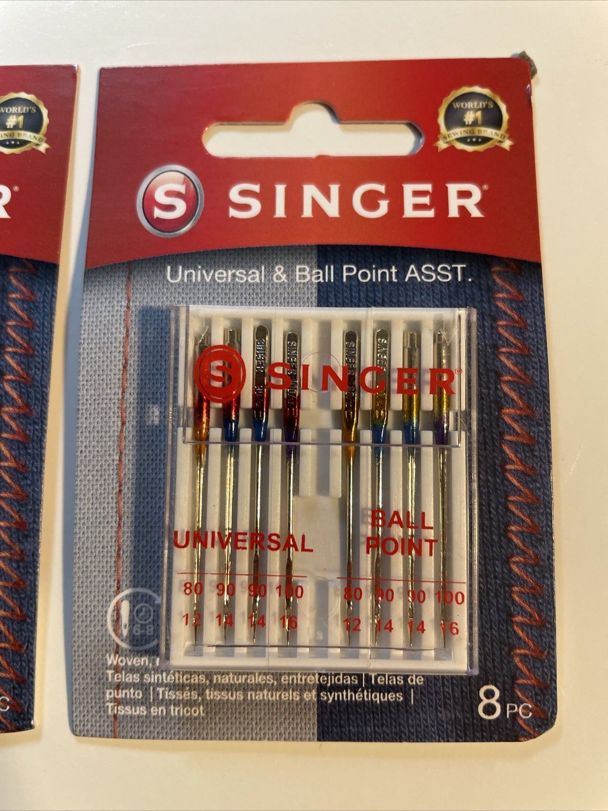 (2) SINGER 04800 Universal Regular Point and Ball Point Sewing Machine 16Needle
