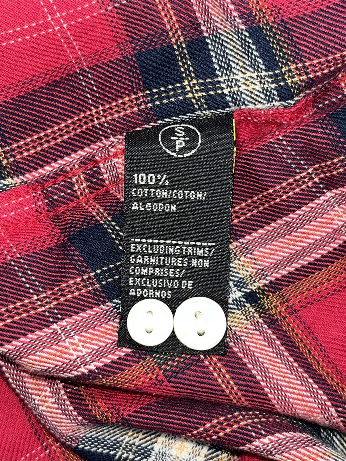 $79 Buffalo David Bitton Men’s Satwil Plaid Long Sleeve Shirt- Cranberry-Small