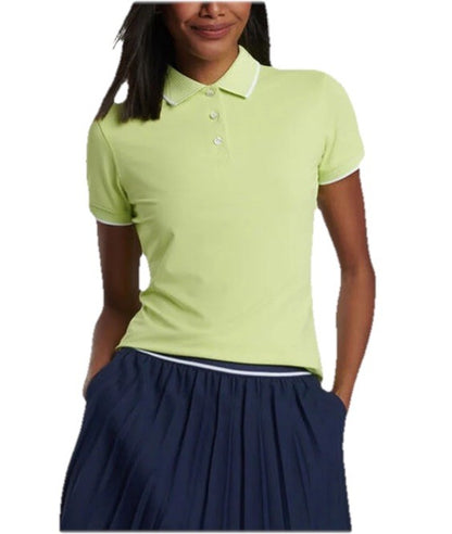 $110 Peter Millar Women’s Whitworth Mesh Sport Polo Shirt- Lime-Size XLarge -New