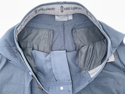 $80 Free Country Men's Stretch Casual Pants - Blue Steel - Size 34W x 32L - New