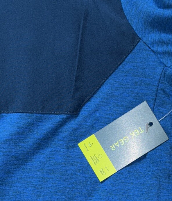 Tek Gear Men’s Mixed Media Pullover Shirt - Dark Blue - Small