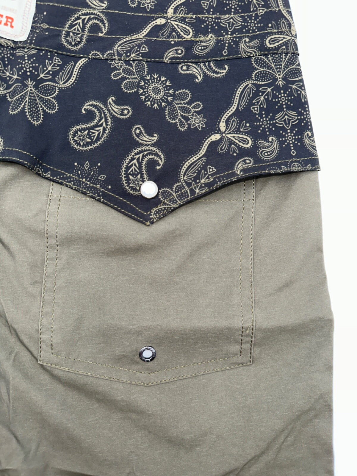 $60 Howler Brothers Men’s Los Vaqueros Boardshorts 8” - Dark Olive - Size 31-New