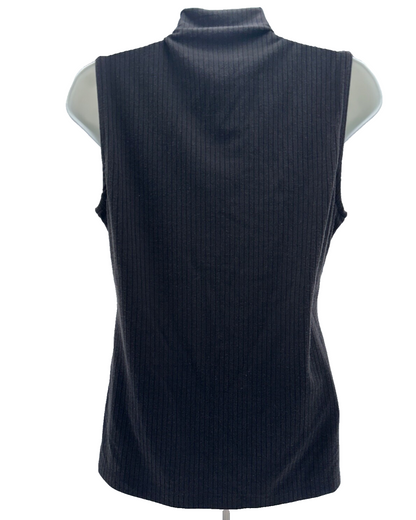 $48 Elie Women’s Sleeveless Turtleneck - Black - Medium - New With Tag