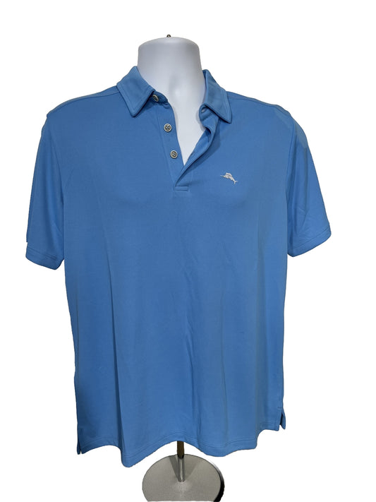 $100 Tommy Bahama Men’s Sandhills Polo Shirt Short Sleeve -Blue-Small -New Tags