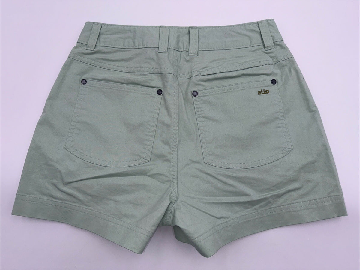 $85 Stio Women's Rivet Twill shorts - Fresh Lichen Green- Size: 2 (25”W) - New