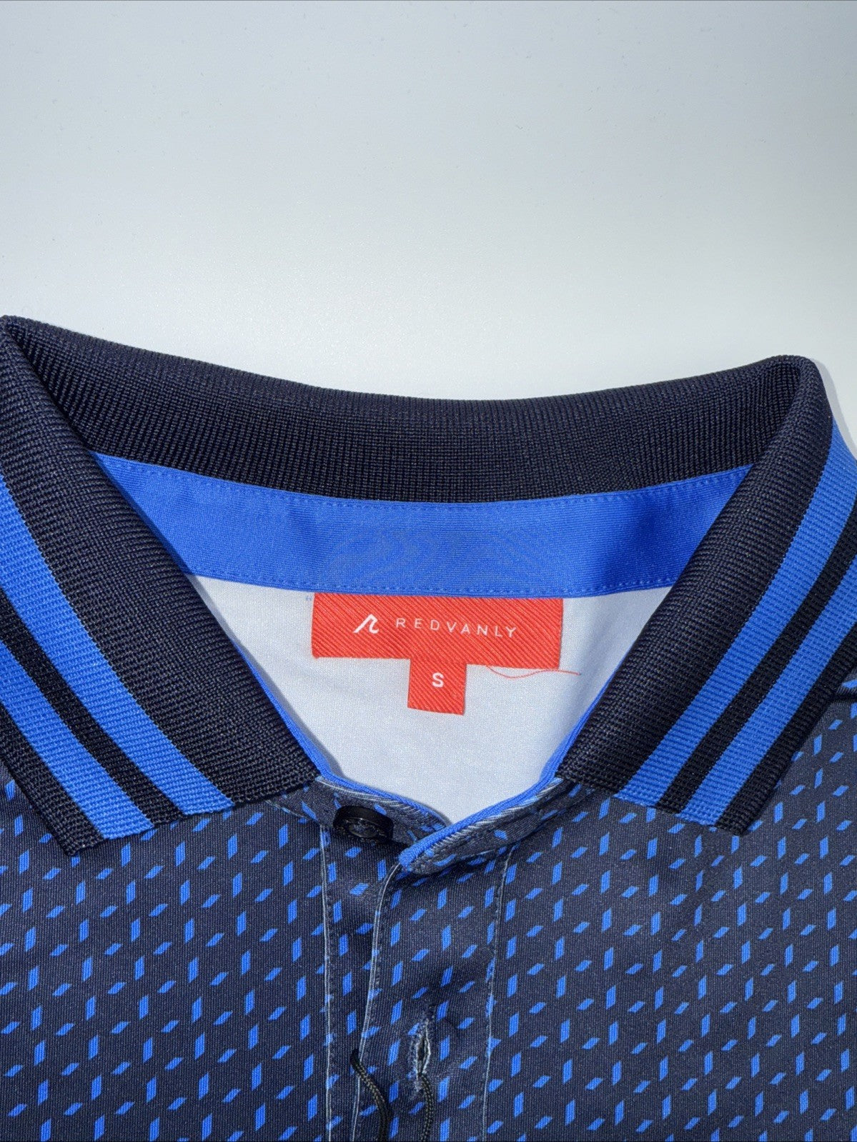 $110 Redvanly Men’s Pascal Golf Performance Polo Shirt-Midnight Navy-Small-New