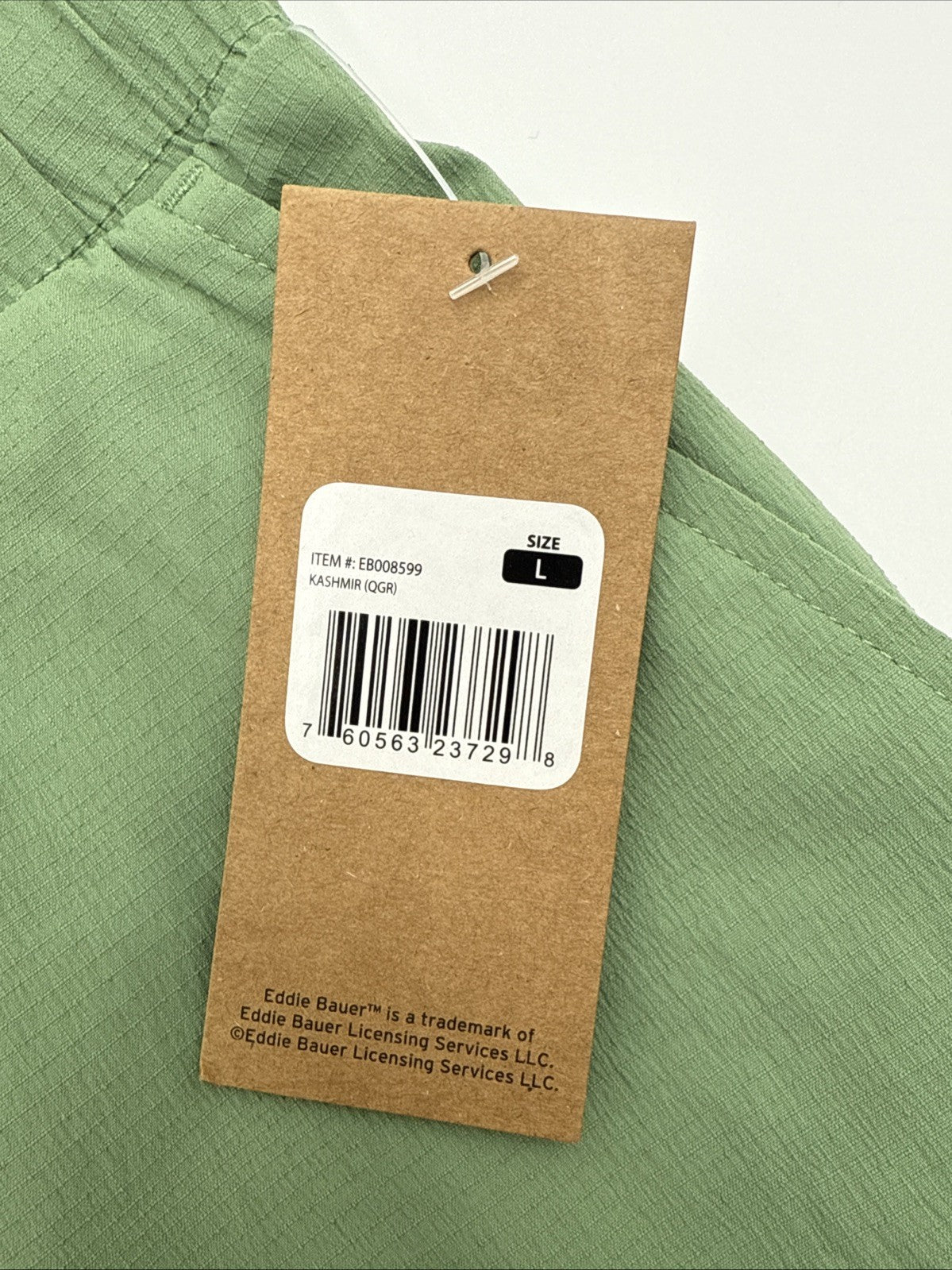$65 Eddie Bauer Men's Kashmir Stampede Shorts 7” - Green - Large- New With Tag