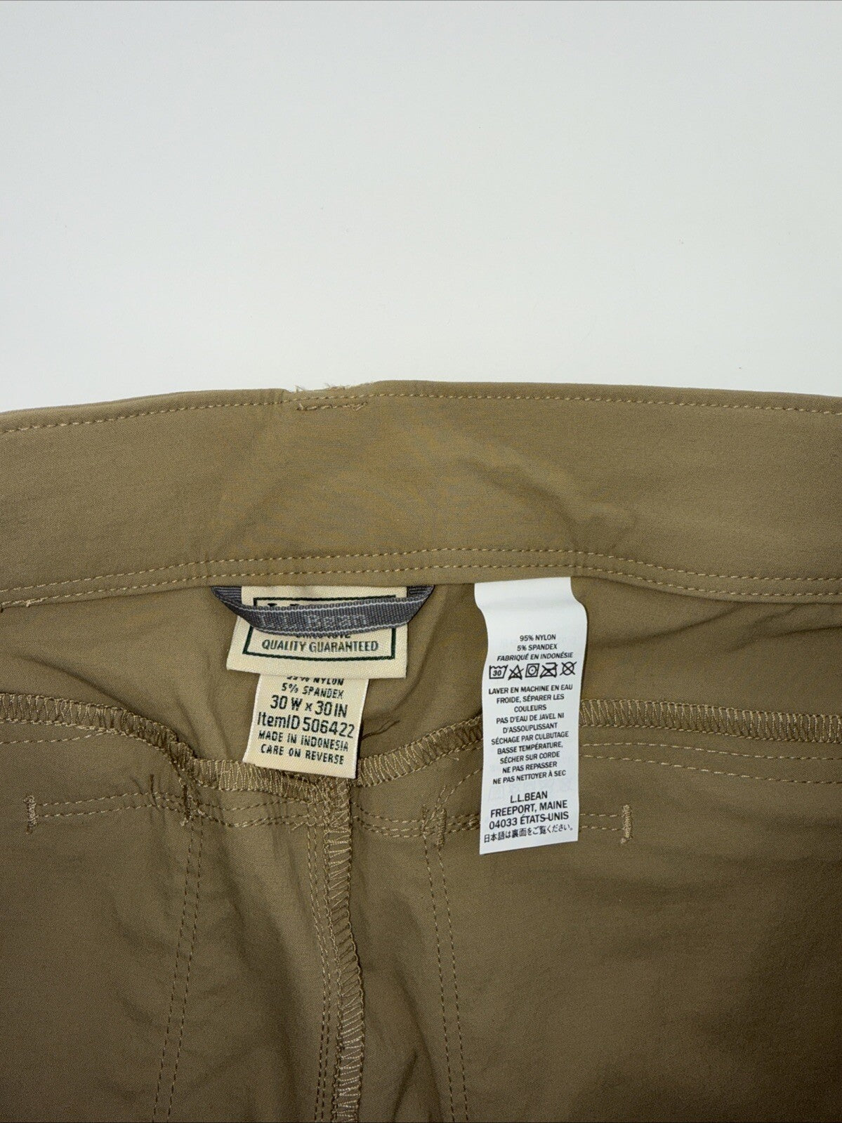 $79 LL Bean Men’s Cresta Hiking Cargo Nylon Stretch Outdoor- Driftwood- 30W 30L