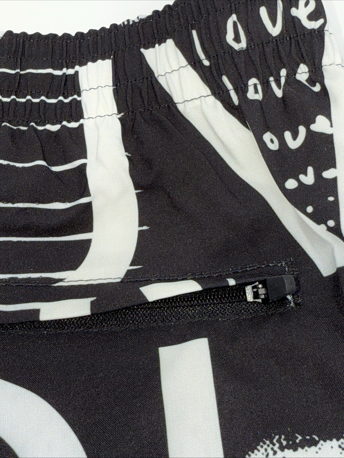 $65 Duvin Design Men's Cactus Swim Trunk Shorts - Black/White - Size: Medium-NEW