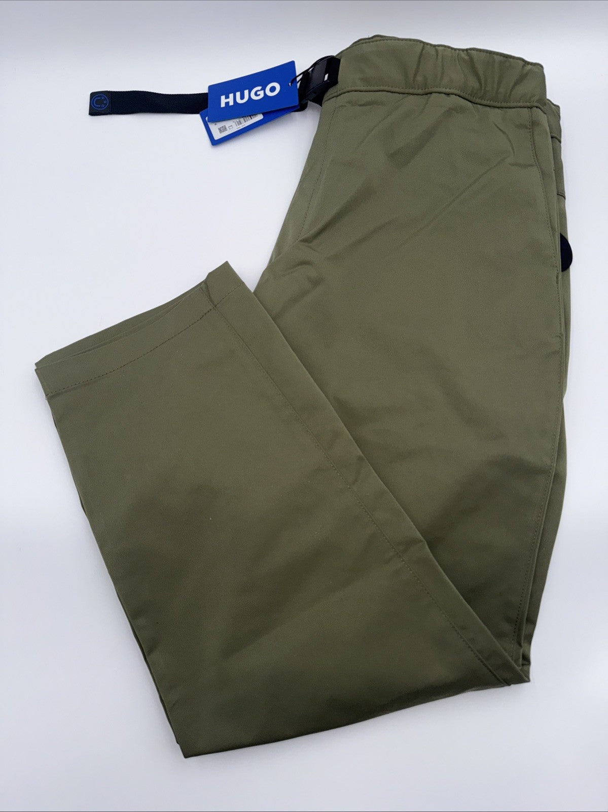 $138 HUGO HUGO Men’s Geiko Woven Pants Trousers- Open Green- Size: Medium-New