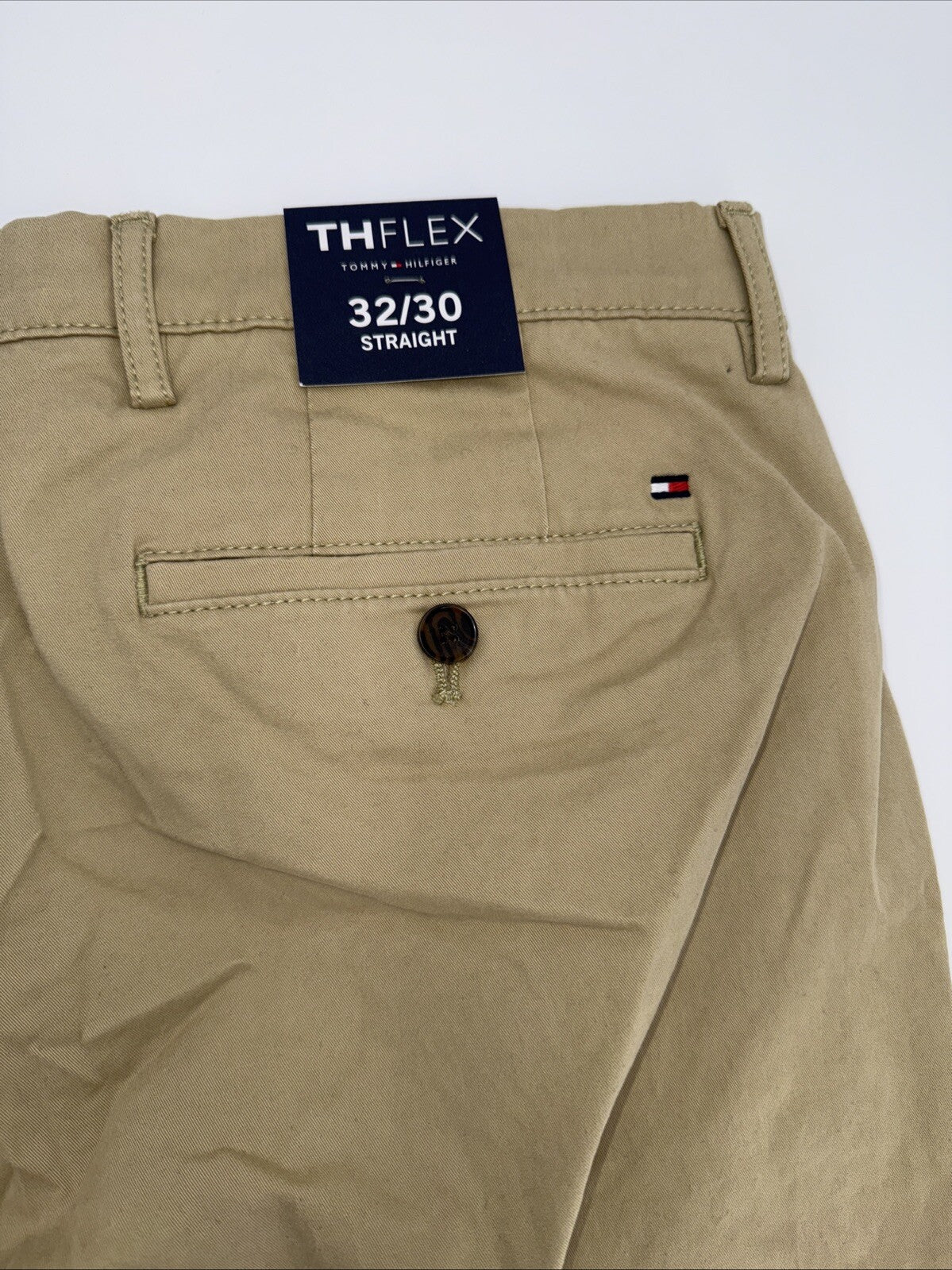 $80 Tommy Hilfiger Men The Flex Chino Cotton Casual Pants - Sand Beige-32W 30L