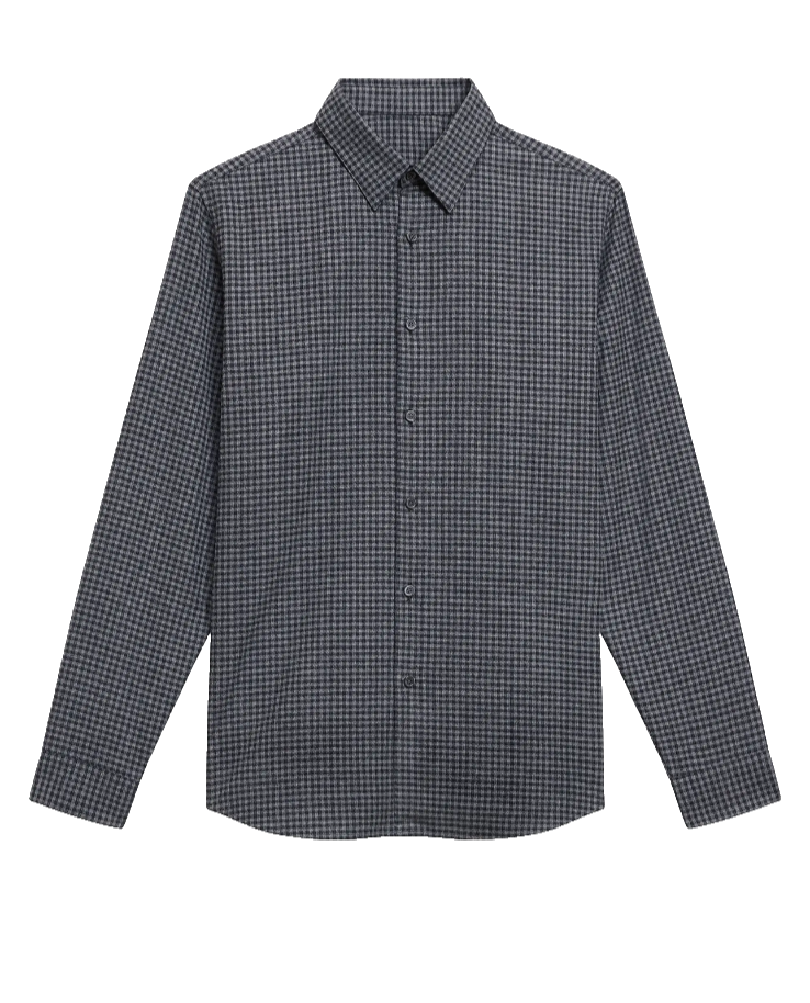 $195 Theory Men's Irving Space Multi Button Down Shirt - Navy/White - Small-New