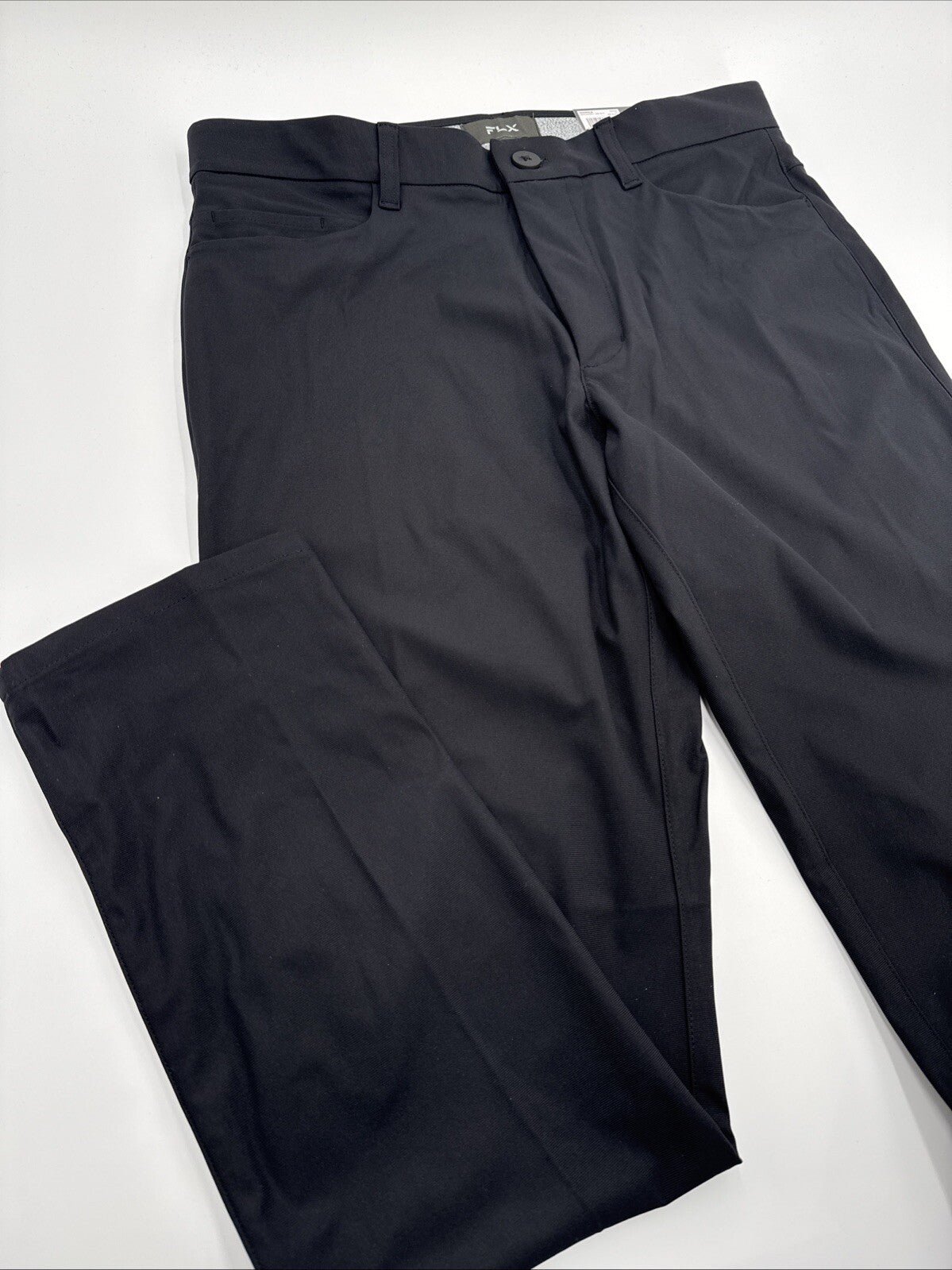 FLX Men’s Premium Slim 5 Pocket Pants- Black- 32W 32L - New Tags