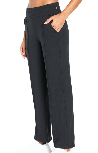 $65 Marika Women's Josie Pocket Straight Leg Sweatpant - Black - XSmall - New