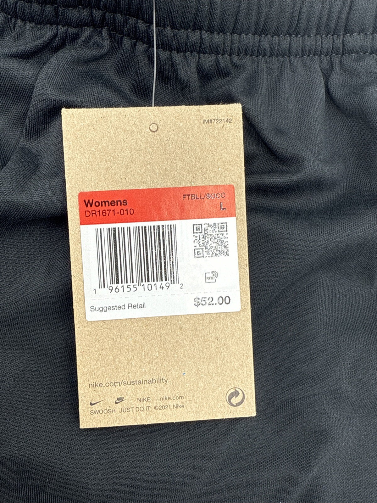 $52 Nike Women's Academy 23 Warm Up Pants DR1671-010- Black- Large- New Tags
