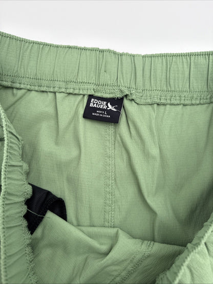$65 Eddie Bauer Men's Kashmir Stampede Shorts 7” - Green - Large- New With Tag