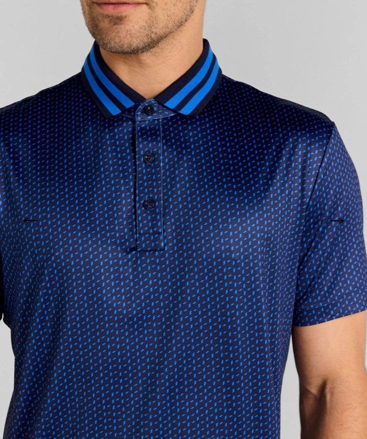 $110 Redvanly Men’s Pascal Golf Performance Polo Shirt-Midnight Navy-Large-New