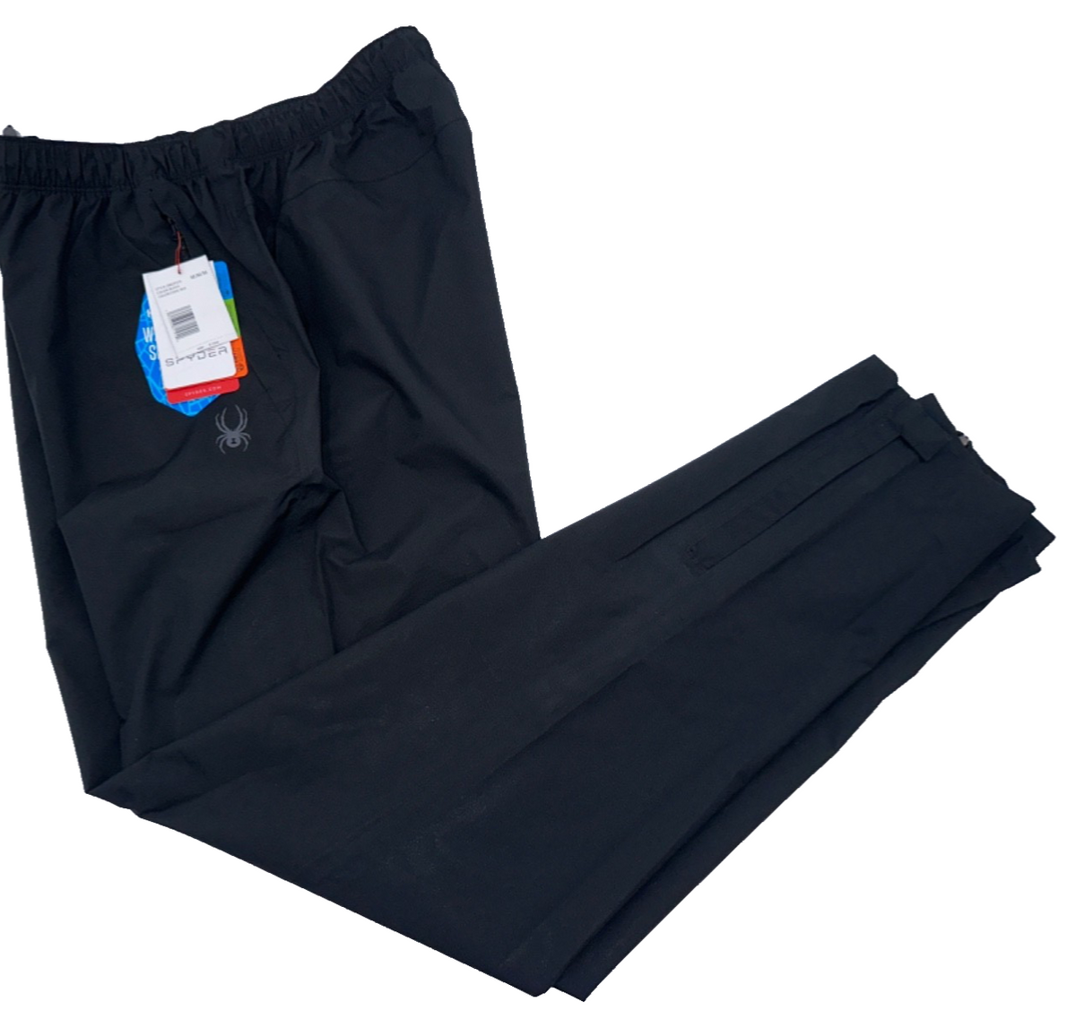 $119 Spyder Men’s Rain Pants Waterproof Hiking Pants - Black - Medium - New