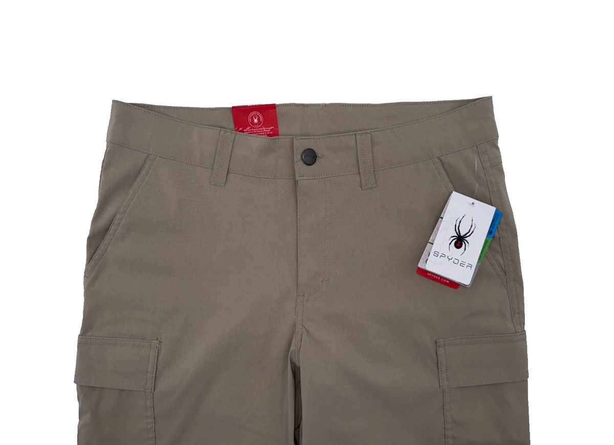 $89 Spyder Men's Convertible Cargo Pants - Gravel - 32W x 32L - New With Tag